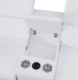 Picasso White 7-Piece 3 Power Reclining Sectional by New Era Innovations at Eve Furniture