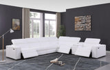 Picasso White 7-Piece 3 Power Reclining Sectional by New Era Innovations at Eve Furniture
