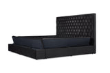 Prague Black Velvet King Upholstered Storage Platform Bed by Homelegance at Eve Furniture