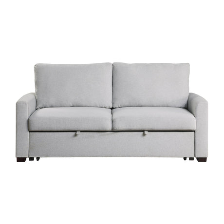Price Gray Convertible Studio Sofa with Pull-out Bed by Homelegance at Eve Furniture