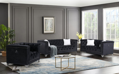 Velvet Black Sofa