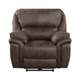 Proctor Brown Microfiber Power Reclining Chair by Homelegance at Eve Furniture