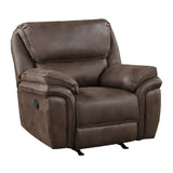 Proctor Brown Microfiber Rocker Reclining Chair by Homelegance at Eve Furniture