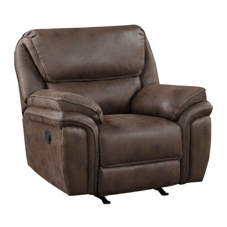 Proctor Brown Microfiber Rocker Reclining Chair by Homelegance at Eve Furniture