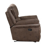 Proctor Brown Microfiber Rocker Reclining Chair by Homelegance at Eve Furniture