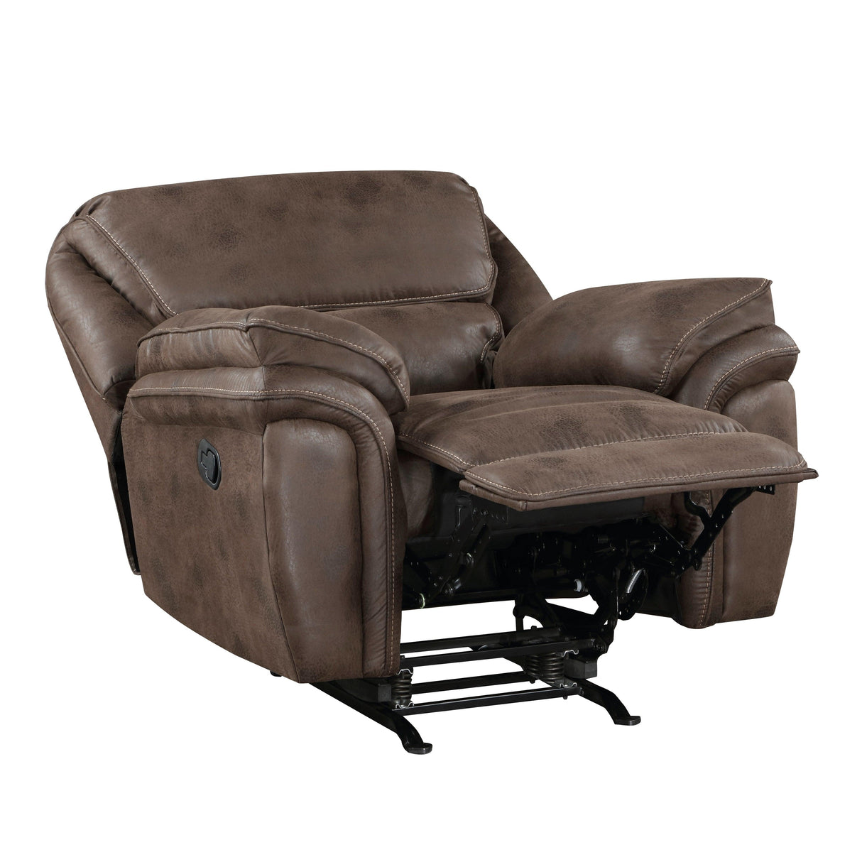 Proctor Brown Microfiber Rocker Reclining Chair by Homelegance at Eve Furniture