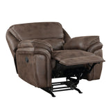 Proctor Brown Microfiber Rocker Reclining Chair by Homelegance at Eve Furniture