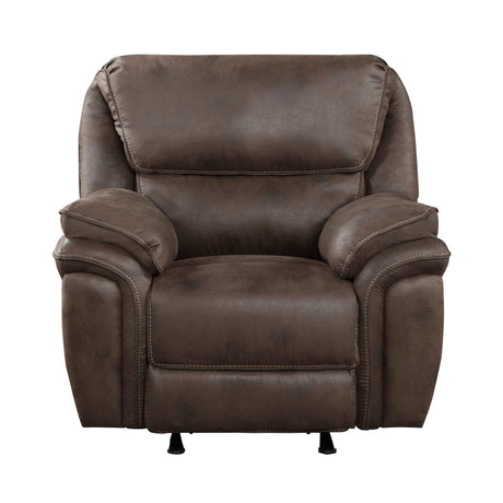 Proctor Brown Microfiber Rocker Reclining Chair by Homelegance at Eve Furniture