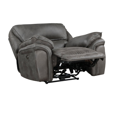 Proctor Gray Microfiber Power Reclining Chair by Homelegance at Eve Furniture