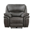 Proctor Gray Microfiber Power Reclining Chair by Homelegance at Eve Furniture