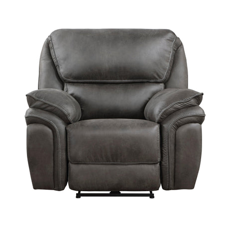 Proctor Gray Microfiber Power Reclining Chair by Homelegance at Eve Furniture