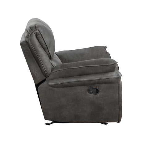 Proctor Gray Microfiber Rocker Reclining Chair by Homelegance at Eve Furniture