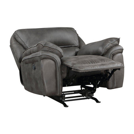 Proctor Gray Microfiber Rocker Reclining Chair by Homelegance at Eve Furniture