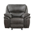 Proctor Gray Microfiber Rocker Reclining Chair by Homelegance at Eve Furniture
