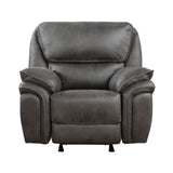 Proctor Gray Microfiber Rocker Reclining Chair by Homelegance at Eve Furniture
