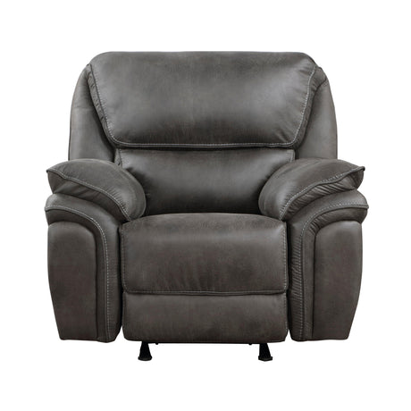 Proctor Gray Microfiber Rocker Reclining Chair by Homelegance at Eve Furniture