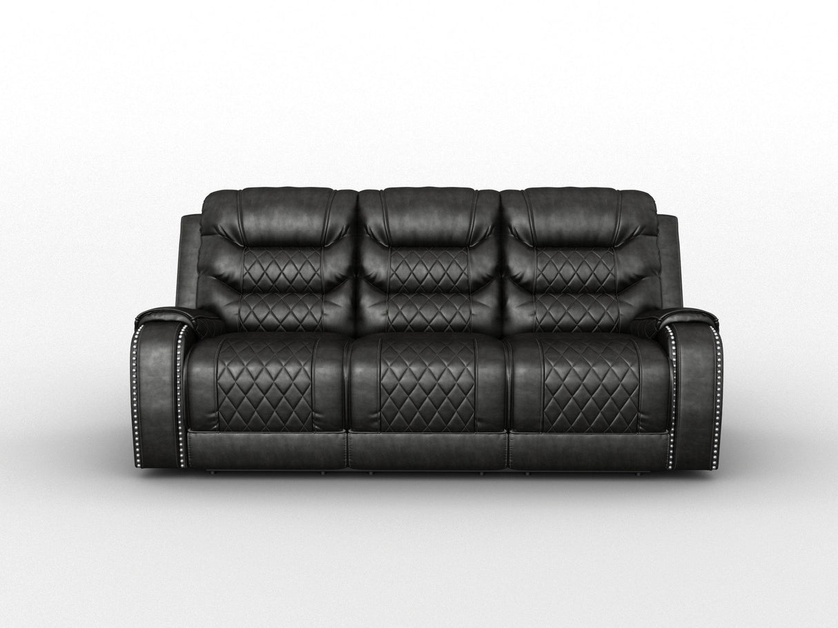 Putnam Brown Power Double Reclining Sofa by Homelegance at Eve Furniture