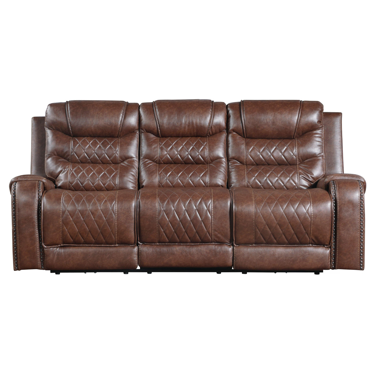Putnam Brown Power Double Reclining Sofa by Homelegance at Eve Furniture
