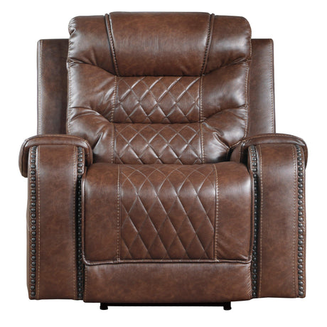 Putnam Brown Power Reclining Chair by Homelegance at Eve Furniture