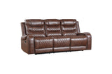 Putnam Brown Reclining Living Room Set by Homelegance at Eve Furniture