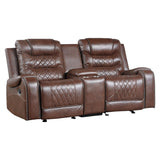 Putnam Brown Reclining Living Room Set by Homelegance at Eve Furniture