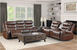 Putnam Brown Reclining Living Room Set by Homelegance at Eve Furniture
