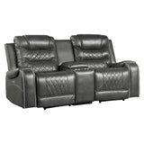 Putnam Gray Power Double Reclining Loveseat by Homelegance at Eve Furniture