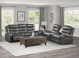 Putnam Gray Power Double Reclining Sofa by Homelegance at Eve Furniture