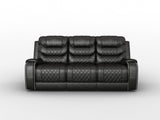 Putnam Gray Power Double Reclining Sofa by Homelegance at Eve Furniture