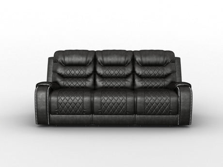 Putnam Gray Power Double Reclining Sofa by Homelegance at Eve Furniture