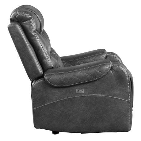 Putnam Gray Power Reclining Chair by Homelegance at Eve Furniture