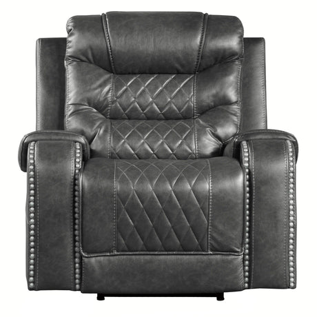 Putnam Gray Power Reclining Chair by Homelegance at Eve Furniture