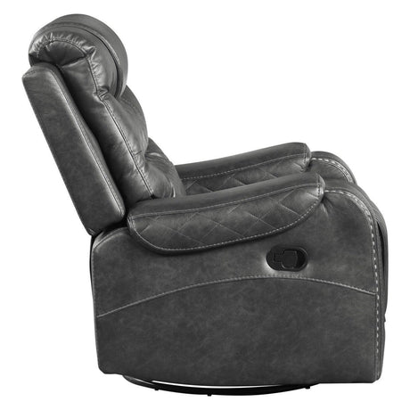 Putnam Gray Swivel Reclining Chair by Homelegance at Eve Furniture