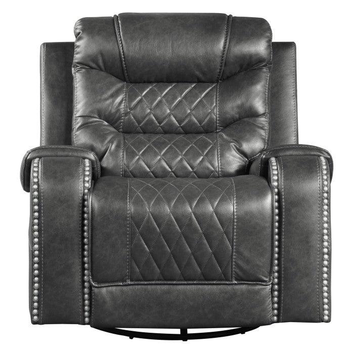 Putnam Gray Swivel Reclining Chair by Homelegance at Eve Furniture