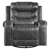 Putnam Gray Swivel Reclining Chair by Homelegance at Eve Furniture
