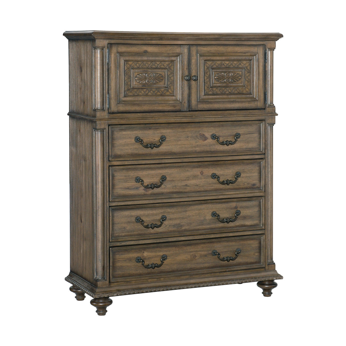 Rachelle Weathered Pecan Chest by Homelegance at Eve Furniture
