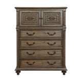 Rachelle Weathered Pecan Chest by Homelegance at Eve Furniture