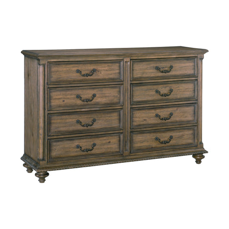Rachelle Weathered Pecan Dresser by Homelegance at Eve Furniture