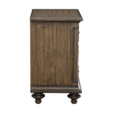 Rachelle Weathered Pecan Nightstand by Homelegance at Eve Furniture