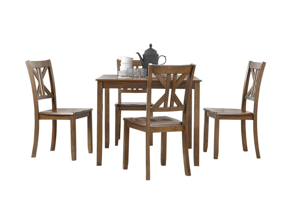 Rivera Charcoal Brown 5-Piece Pack Dinette Set by Homelegance at Eve Furniture