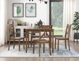 Rivera Charcoal Brown 5-Piece Pack Dinette Set by Homelegance at Eve Furniture