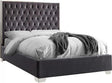 Rose Grey 55"H King Platform Bed by New Era Innovations at Eve Furniture