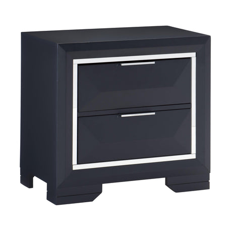 Rosemont Midnight Blue Nightstand by Homelegance at Eve Furniture