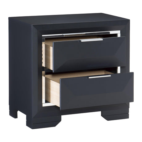 Rosemont Midnight Blue Nightstand by Homelegance at Eve Furniture