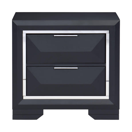 Rosemont Midnight Blue Nightstand by Homelegance at Eve Furniture