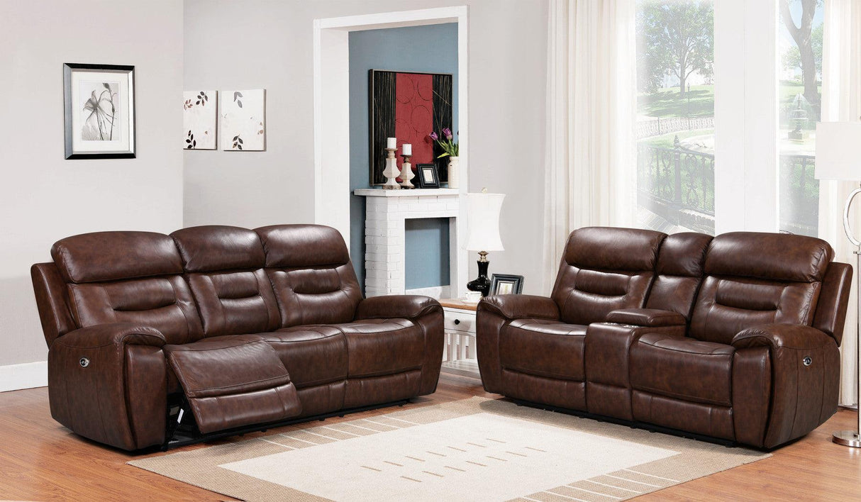 Rosewood Brown Power Reclining Living Room Set by New Era Innovations at Eve Furniture