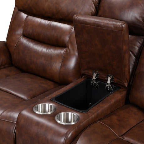 Rosewood Brown Power Reclining Living Room Set by New Era Innovations at Eve Furniture