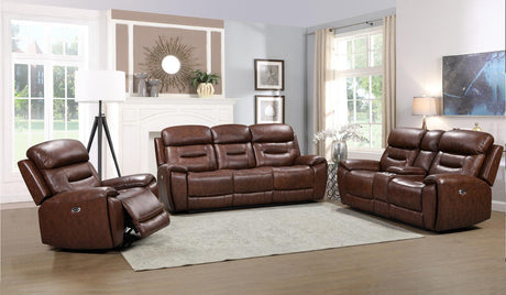 Rosewood Brown Power Reclining Living Room Set by New Era Innovations at Eve Furniture
