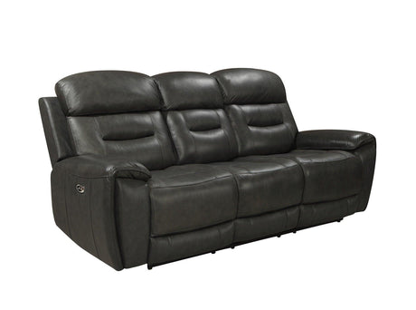 Rosewood Grey Leather Power Reclining Living Room Set by New Era Innovations at Eve Furniture