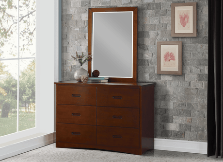 Rowe Dark Cherry Mirror (Mirror Only) by Homelegance at Eve Furniture